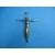 Korpus Pana Jezusa na krzyż metalowy + napis 10,5 cm Stylowy ZŁ